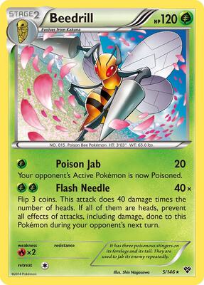Beedrill card from XY Base Set