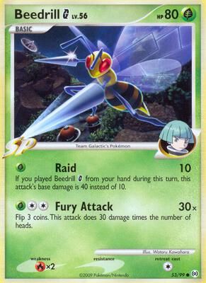 Beedrill G card from Arceus