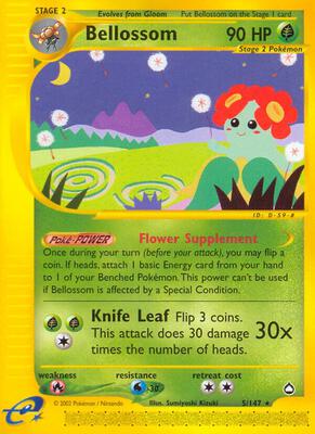 Bellossom card from Aquapolis