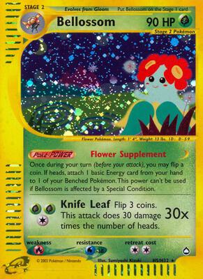 Bellossom (H5) card from Aquapolis