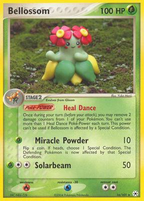 Bellossom card from EX Hidden Legends