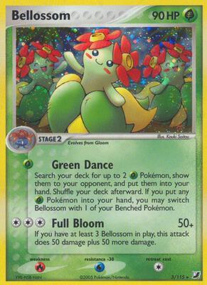 Bellossom card from EX Unseen Forces