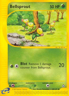 Bellsprout (45) card from Aquapolis