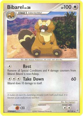 Bibarel card from Diamond and Pearl