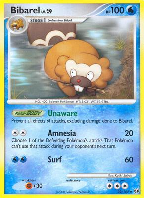 Bibarel card from Stormfront