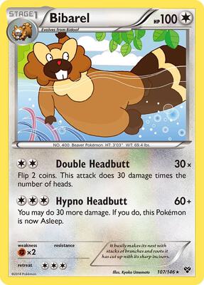 Bibarel card from XY Base Set
