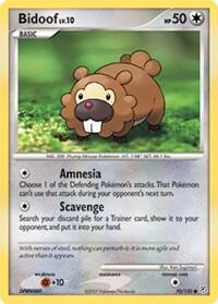 Bidoof card from Diamond and Pearl