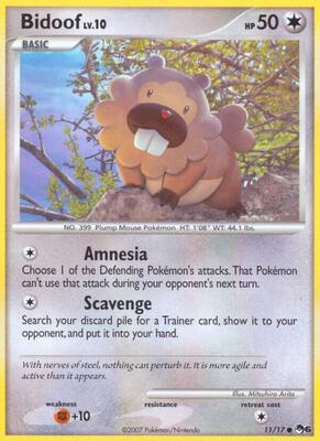 Bidoof card from POP Series 6