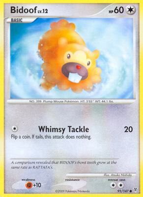 Bidoof card from Supreme Victors