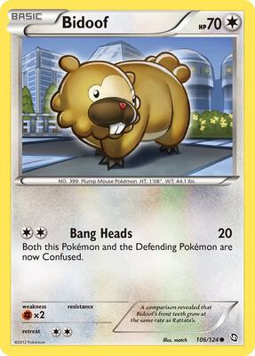 Bidoof card from Dragons Exalted