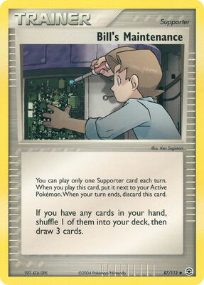 Bill's Maintenance card from EX FireRed & LeafGreen