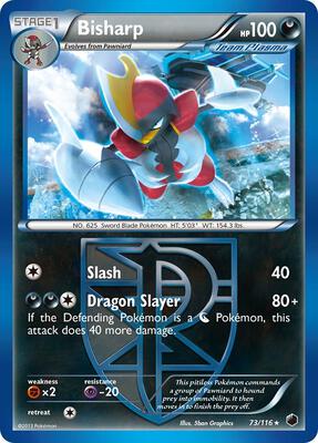 Bisharp (Team Plasma) (73) card from Plasma Freeze