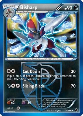 Bisharp (Team Plasma) (74) card from Plasma Freeze