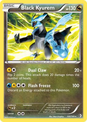 Black Kyurem card from Boundaries Crossed
