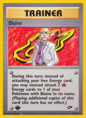 Blaine (100) card from Gym Challenge