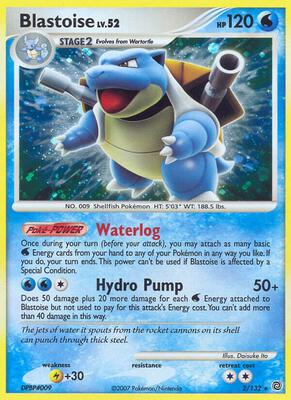 Blastoise card from Secret Wonders