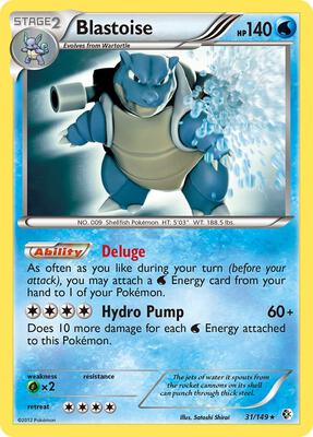 Blastoise card from Boundaries Crossed