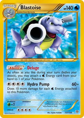 Blastoise card from Plasma Storm