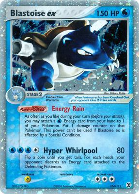Blastoise ex card from EX FireRed & LeafGreen