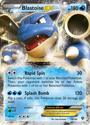Blastoise EX card from XY Base Set