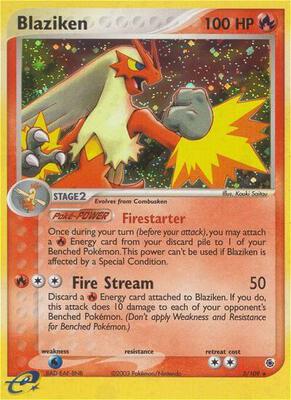 Blaziken - 3/109 card from EX Ruby and Sapphire