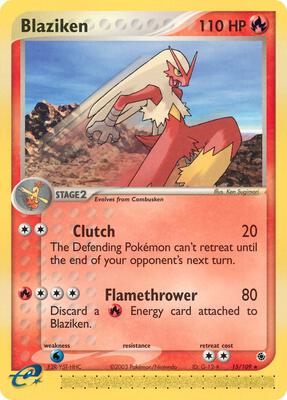 Blaziken - 15/109 card from EX Ruby and Sapphire