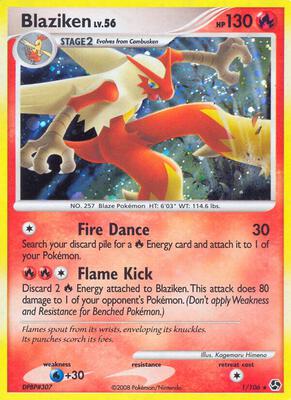 Blaziken card from Great Encounters