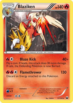 Blaziken card from Dark Explorers