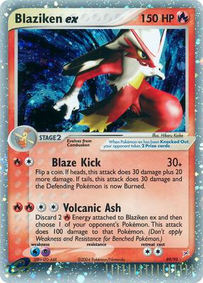 Blaziken ex card from EX Team Magma vs Team Aqua