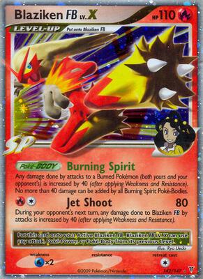 Blaziken FB Lv.X card from Supreme Victors