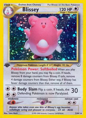 Blissey card from Neo Revelation