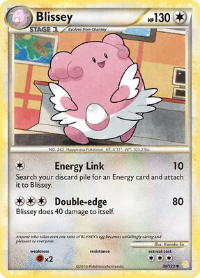 Blissey card from HeartGold SoulSilver