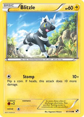 Blitzle (41) card from Black and White