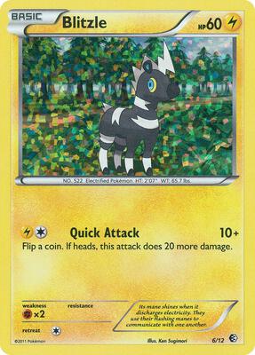 Blitzle - 6/12 card from McDonald's Promos 2011