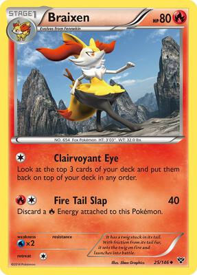 Braixen card from XY Base Set