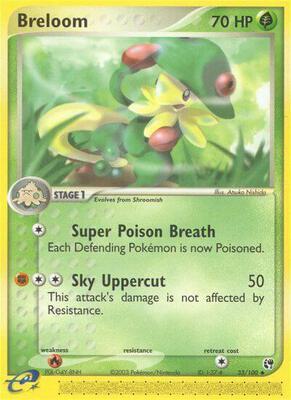 Breloom card from EX Sandstorm