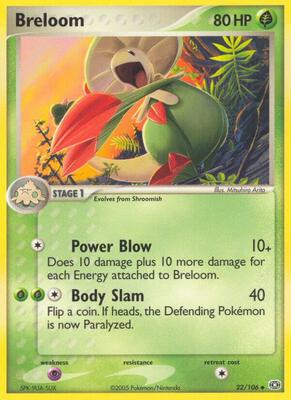 Breloom card from EX Emerald