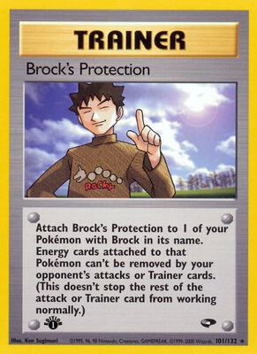 Brock's Protection card from Gym Challenge