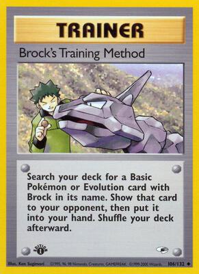 Brock's Training Method card from Gym Heroes