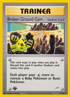Broken Ground Gym card from Neo Destiny