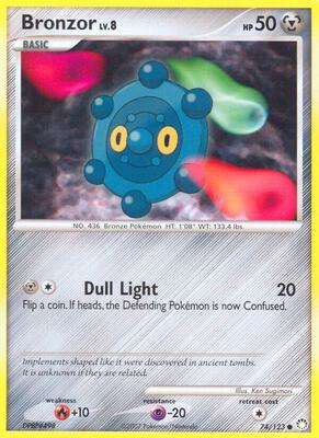 Bronzor card from Mysterious Treasures