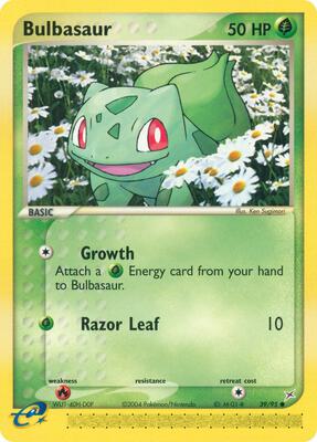 Bulbasaur card from EX Team Magma vs Team Aqua