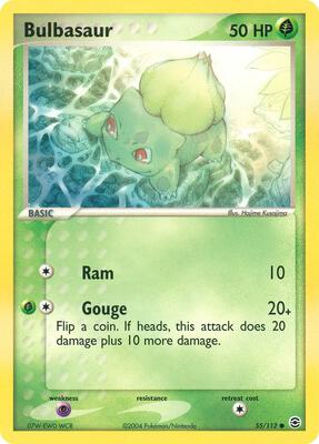 Bulbasaur - 055/112 card from EX FireRed & LeafGreen