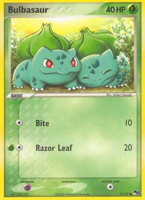Bulbasaur card from POP Series 2