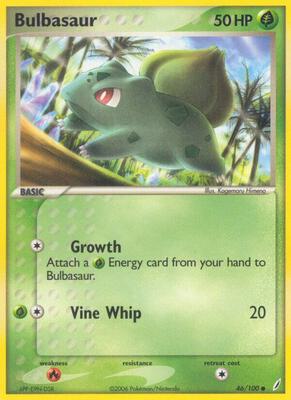 Bulbasaur - 046/100 card from EX Crystal Guardians