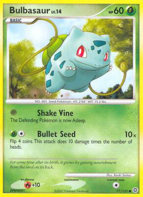 Bulbasaur card from Secret Wonders
