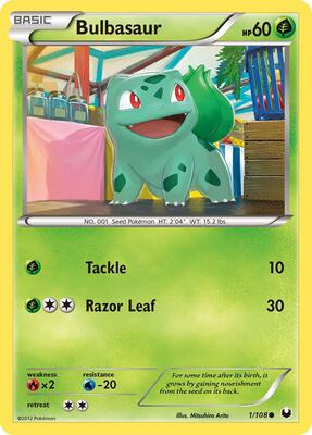 Bulbasaur card from Dark Explorers