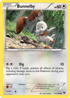 Bunnelby card from XY Base Set