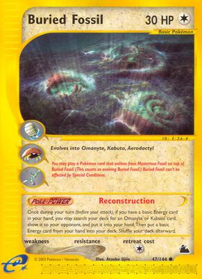 Buried Fossil card from Skyridge