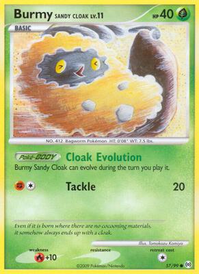 Burmy Sandy Cloak card from Arceus